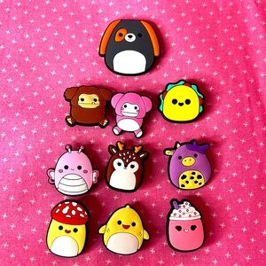 10 Squishmallow Croc Charms